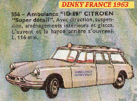 <a href='../files/catalogue/Dinky France/556/1963556.jpg' target='dimg'>Dinky France 1963 556  Citroen ID 19 Ambulance</a>